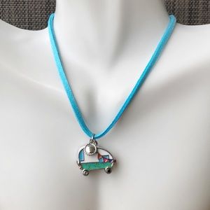 Caravan trailer Bohemian camper 3D  Lover’s theme necklace